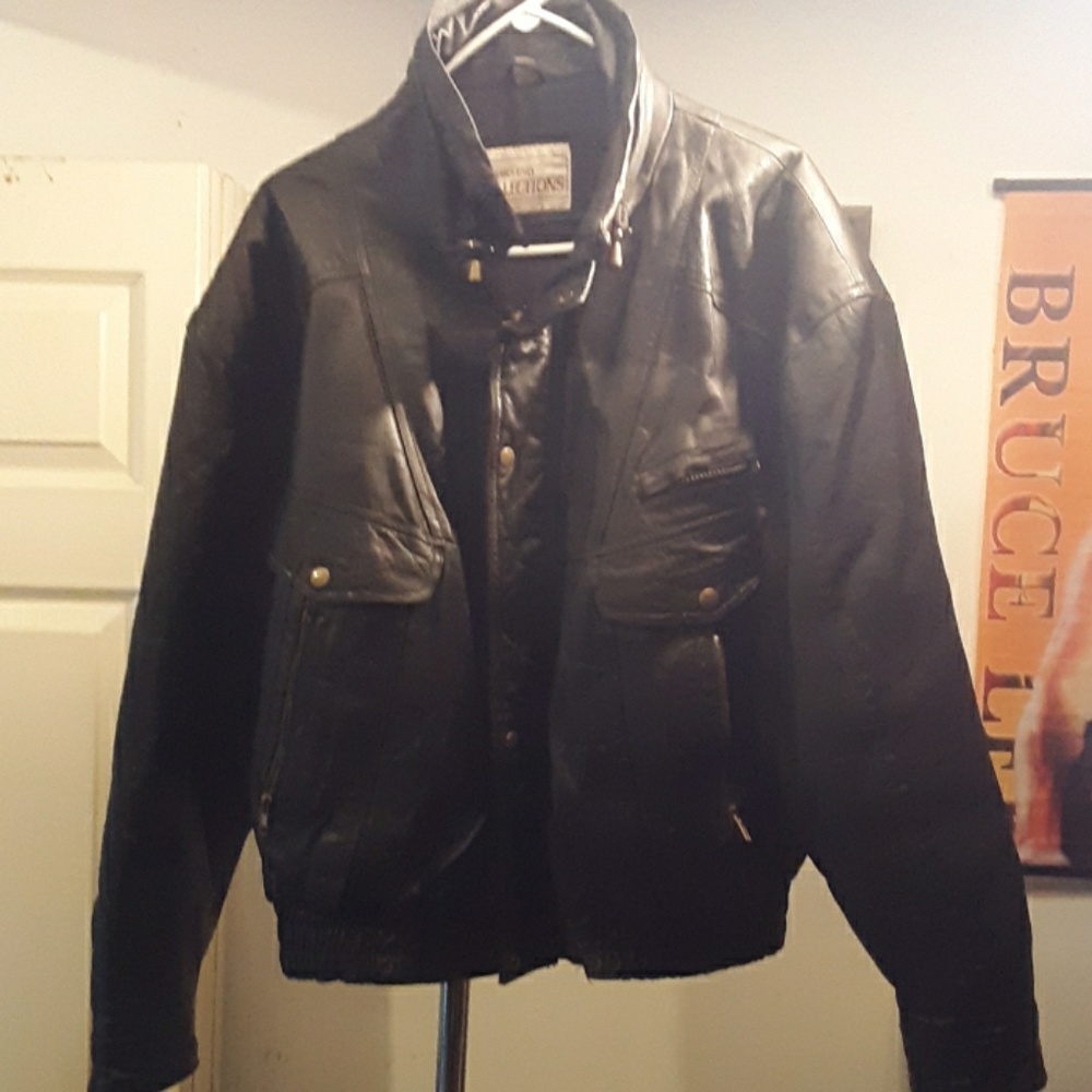Black leather